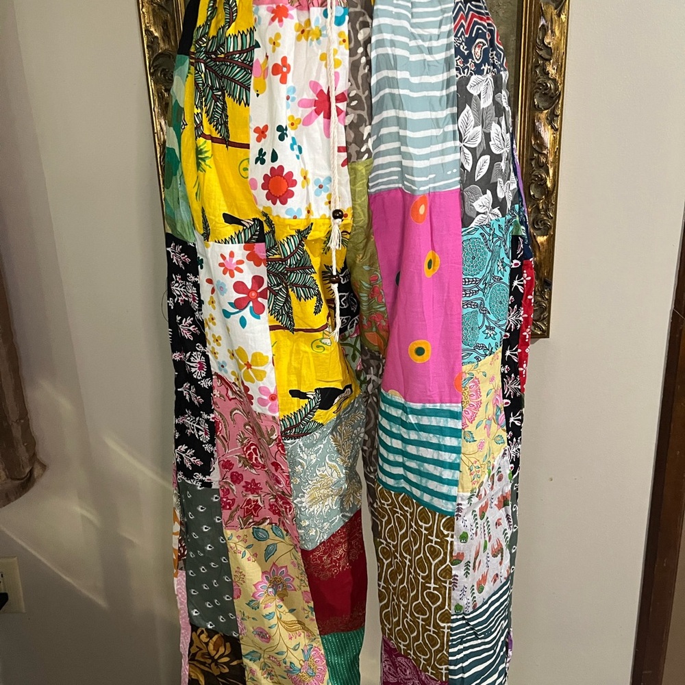 One of a kind Kathmandu Imports Colorful Patchwork Women's Pants